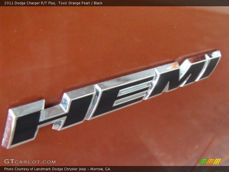 Toxic Orange Pearl / Black 2011 Dodge Charger R/T Plus
