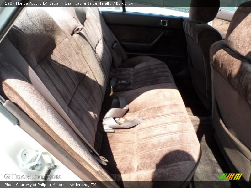 Champagne Beige Metallic / Burgundy 1987 Honda Accord LXi Sedan