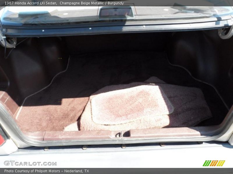 Champagne Beige Metallic / Burgundy 1987 Honda Accord LXi Sedan