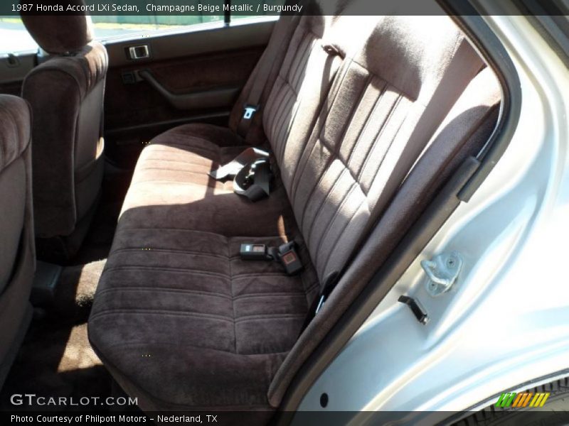 Champagne Beige Metallic / Burgundy 1987 Honda Accord LXi Sedan