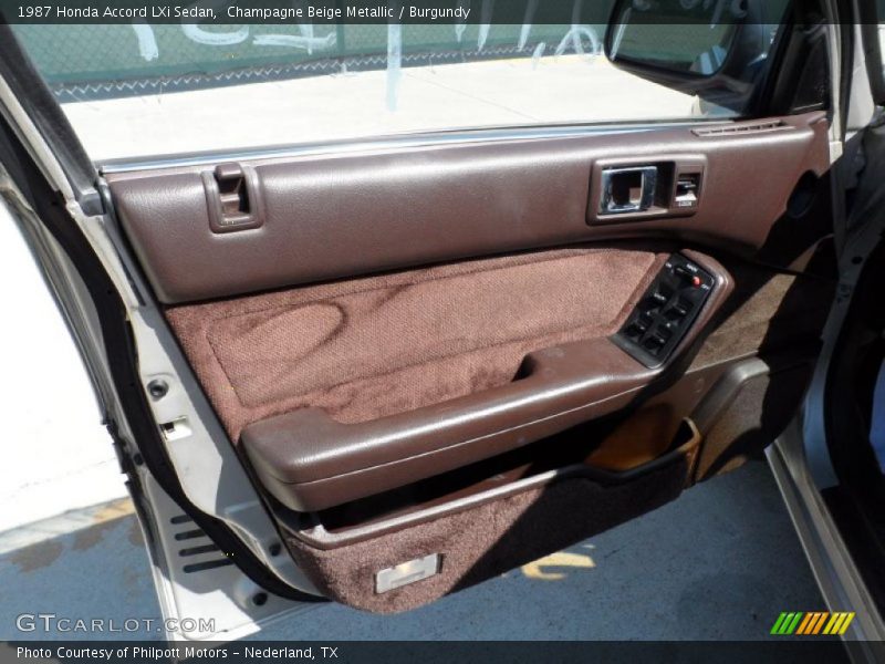 Champagne Beige Metallic / Burgundy 1987 Honda Accord LXi Sedan