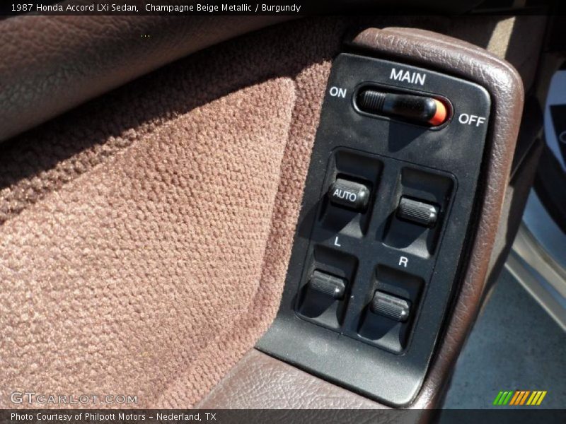 Champagne Beige Metallic / Burgundy 1987 Honda Accord LXi Sedan