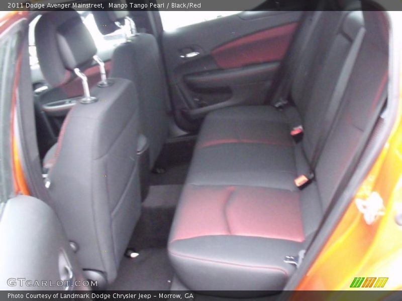 Mango Tango Pearl / Black/Red 2011 Dodge Avenger Mainstreet