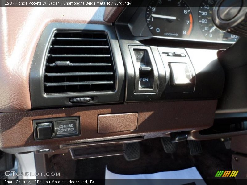 Champagne Beige Metallic / Burgundy 1987 Honda Accord LXi Sedan