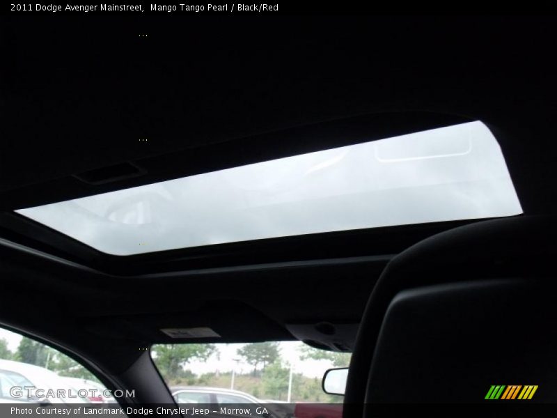 Mango Tango Pearl / Black/Red 2011 Dodge Avenger Mainstreet