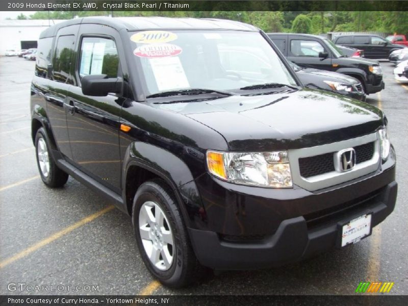 Crystal Black Pearl / Titanium 2009 Honda Element EX AWD