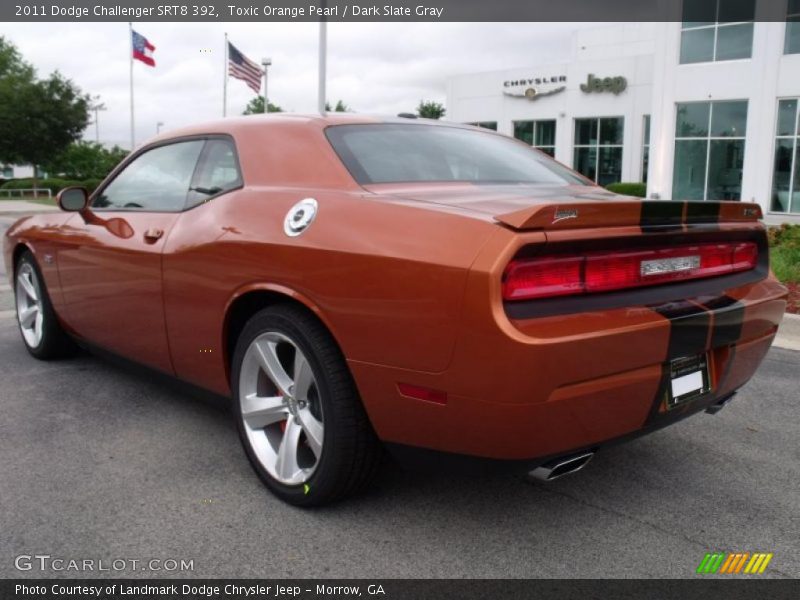 Toxic Orange Pearl / Dark Slate Gray 2011 Dodge Challenger SRT8 392