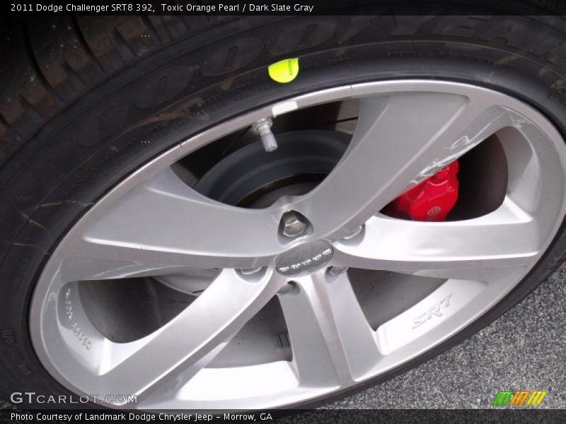 Toxic Orange Pearl / Dark Slate Gray 2011 Dodge Challenger SRT8 392