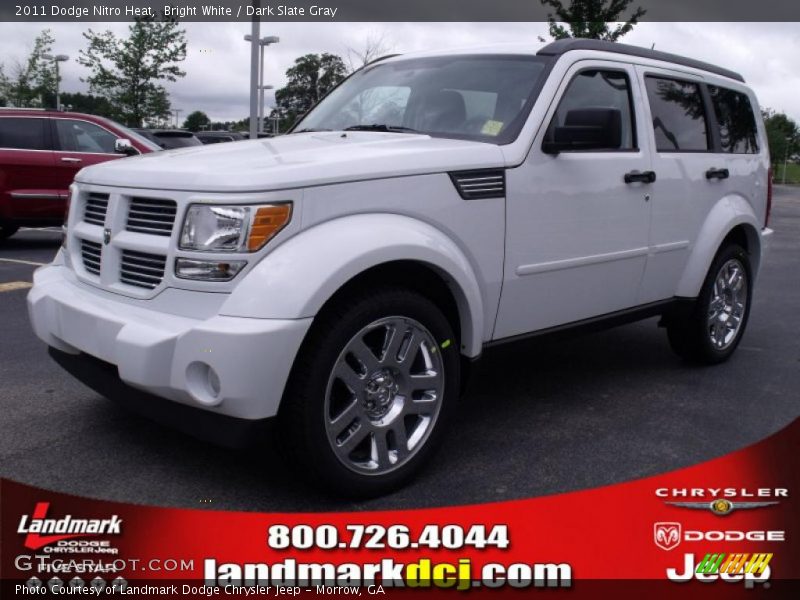 Bright White / Dark Slate Gray 2011 Dodge Nitro Heat