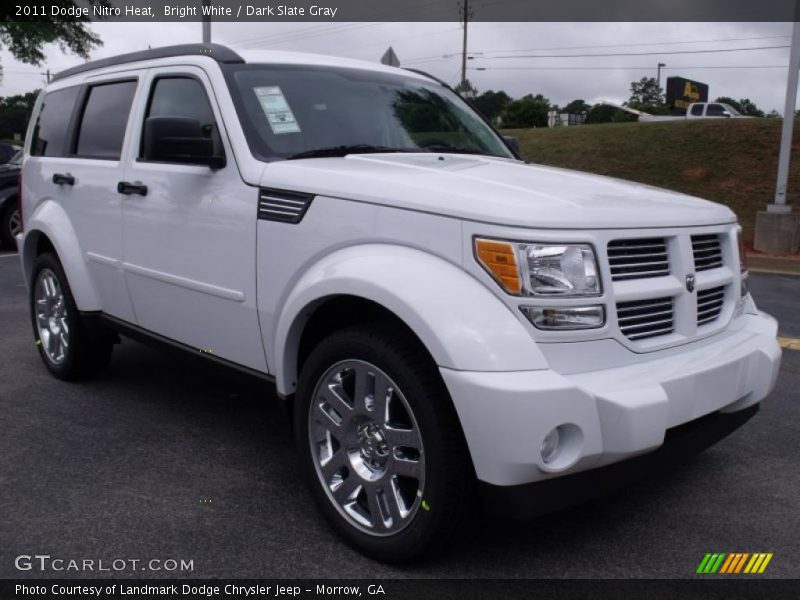 Bright White / Dark Slate Gray 2011 Dodge Nitro Heat