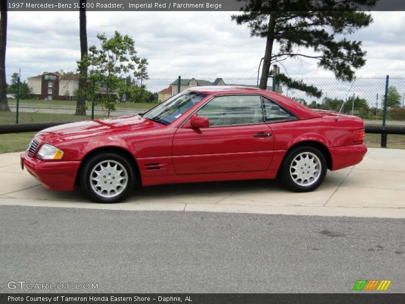 Imperial Red / Parchment Beige 1997 Mercedes-Benz SL 500 Roadster