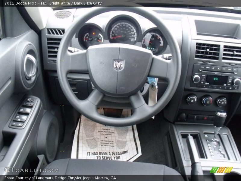 Bright White / Dark Slate Gray 2011 Dodge Nitro Heat