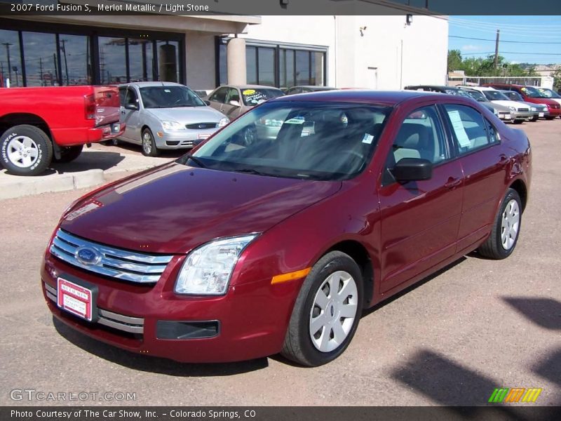 Merlot Metallic / Light Stone 2007 Ford Fusion S