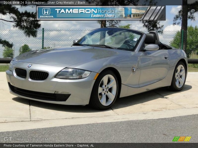 Silver Grey Metallic / Black 2006 BMW Z4 3.0i Roadster