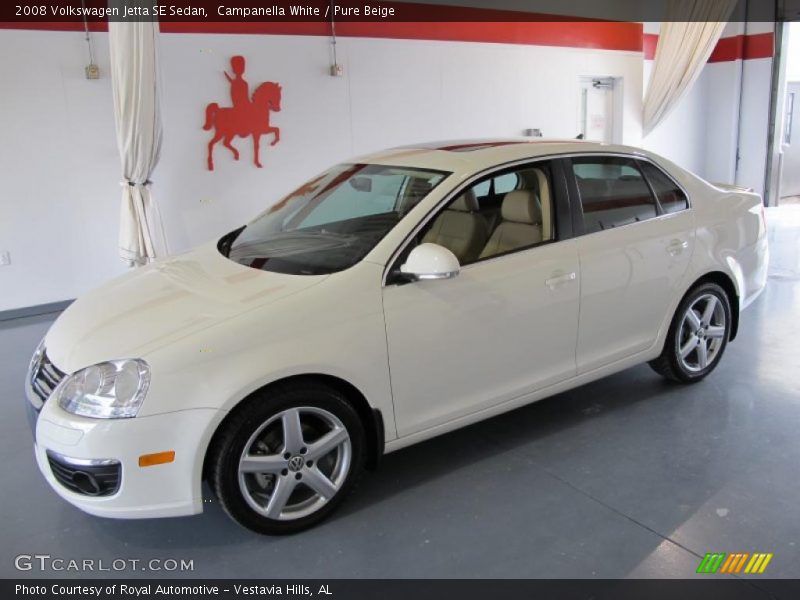 Campanella White / Pure Beige 2008 Volkswagen Jetta SE Sedan