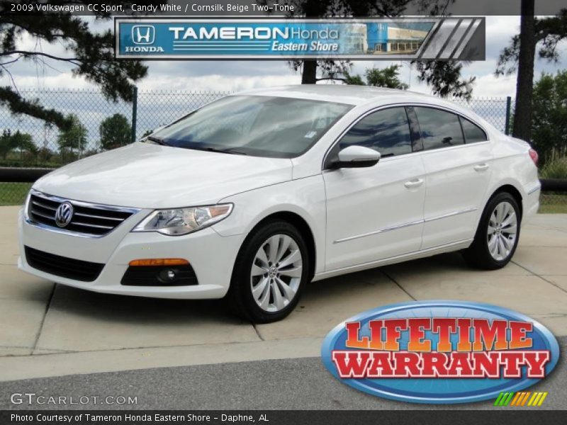 Candy White / Cornsilk Beige Two-Tone 2009 Volkswagen CC Sport