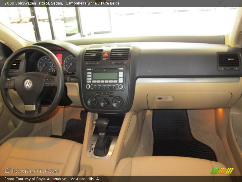 Campanella White / Pure Beige 2008 Volkswagen Jetta SE Sedan