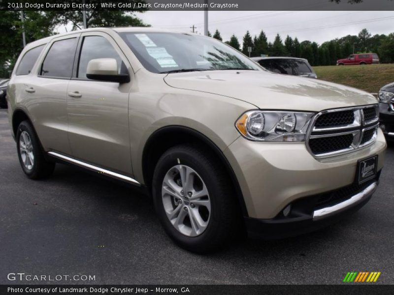 White Gold / Dark Graystone/Medium Graystone 2011 Dodge Durango Express