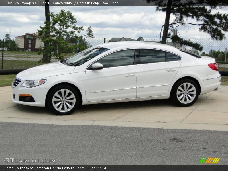 Candy White / Cornsilk Beige Two-Tone 2009 Volkswagen CC Sport