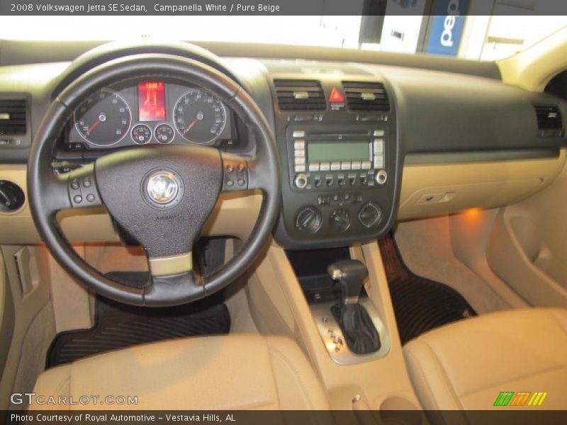 Campanella White / Pure Beige 2008 Volkswagen Jetta SE Sedan