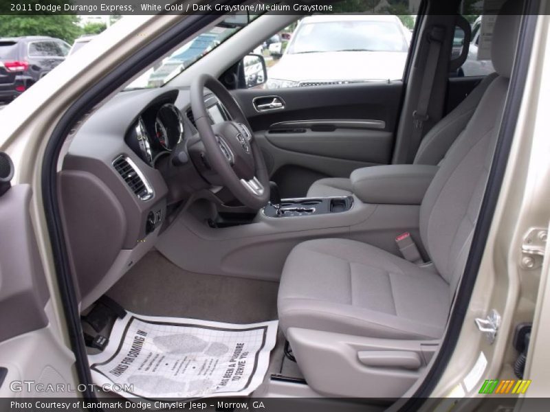 White Gold / Dark Graystone/Medium Graystone 2011 Dodge Durango Express