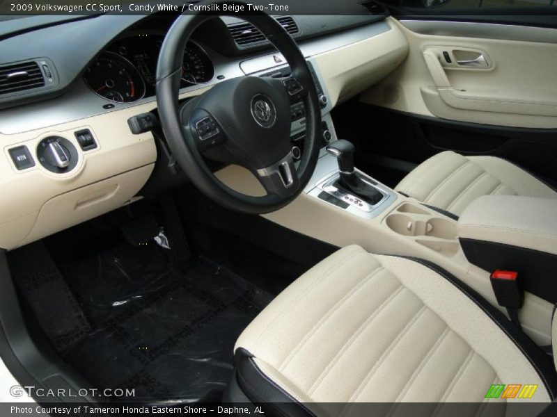  2009 CC Sport Cornsilk Beige Two-Tone Interior