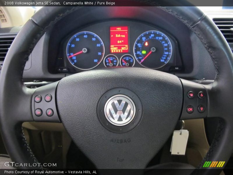 Campanella White / Pure Beige 2008 Volkswagen Jetta SE Sedan