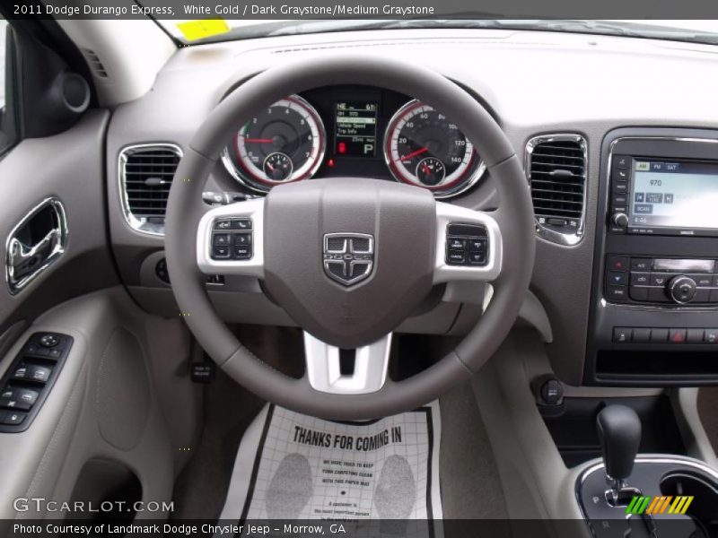 White Gold / Dark Graystone/Medium Graystone 2011 Dodge Durango Express