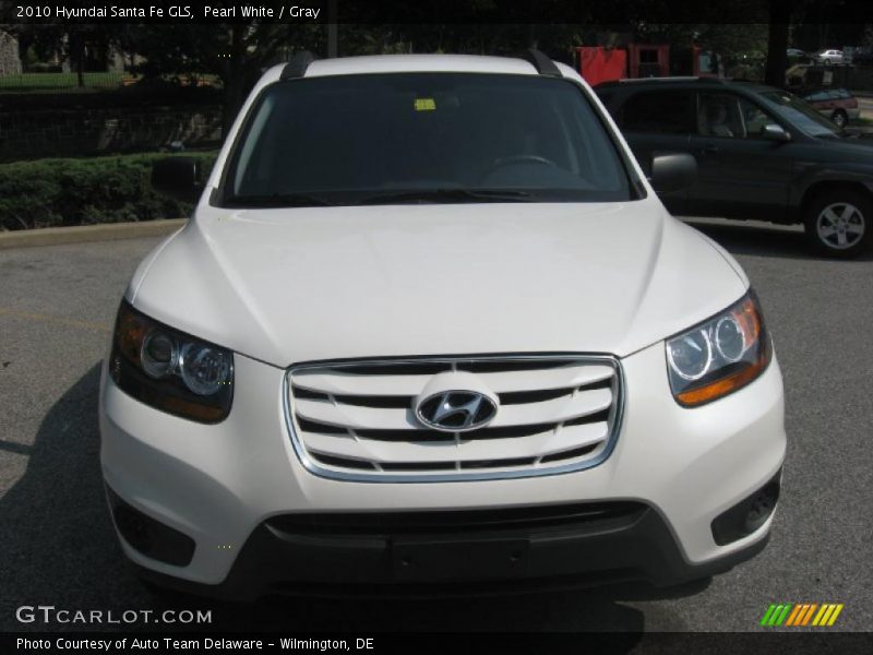 Pearl White / Gray 2010 Hyundai Santa Fe GLS