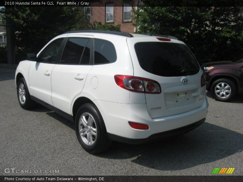 Pearl White / Gray 2010 Hyundai Santa Fe GLS