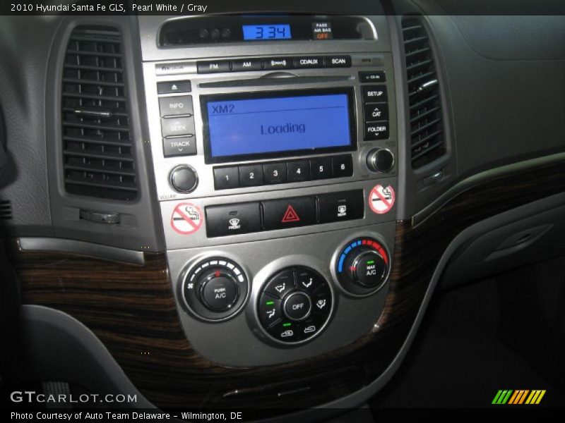 Pearl White / Gray 2010 Hyundai Santa Fe GLS