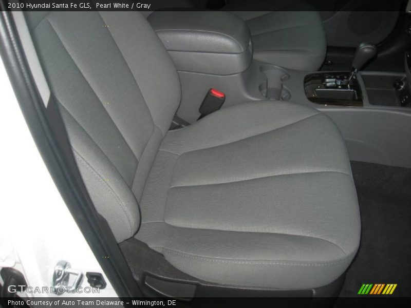 Pearl White / Gray 2010 Hyundai Santa Fe GLS