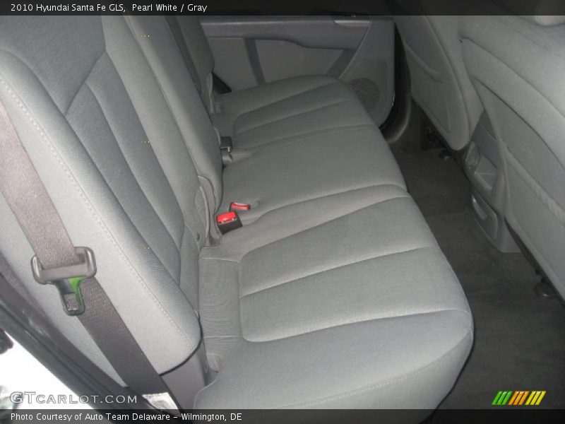 Pearl White / Gray 2010 Hyundai Santa Fe GLS