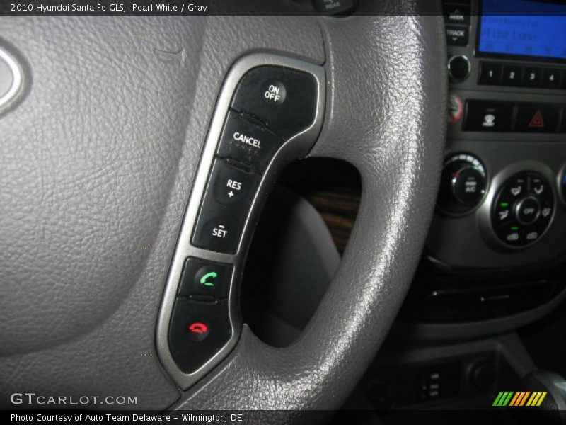 Pearl White / Gray 2010 Hyundai Santa Fe GLS