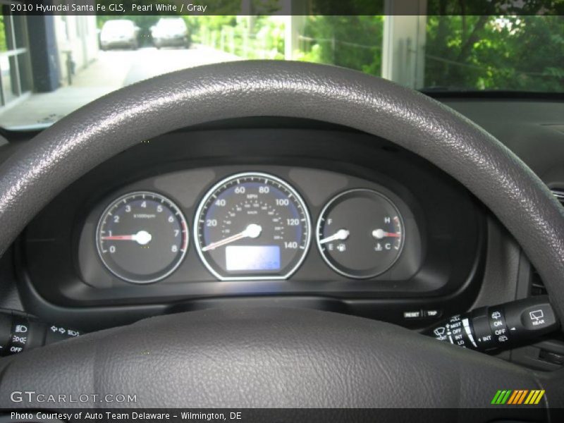 Pearl White / Gray 2010 Hyundai Santa Fe GLS