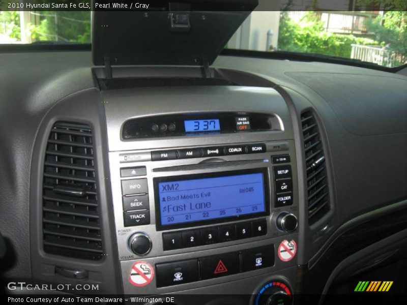 Pearl White / Gray 2010 Hyundai Santa Fe GLS