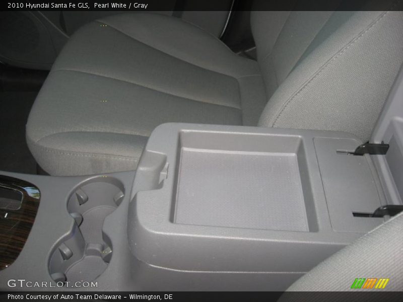 Pearl White / Gray 2010 Hyundai Santa Fe GLS