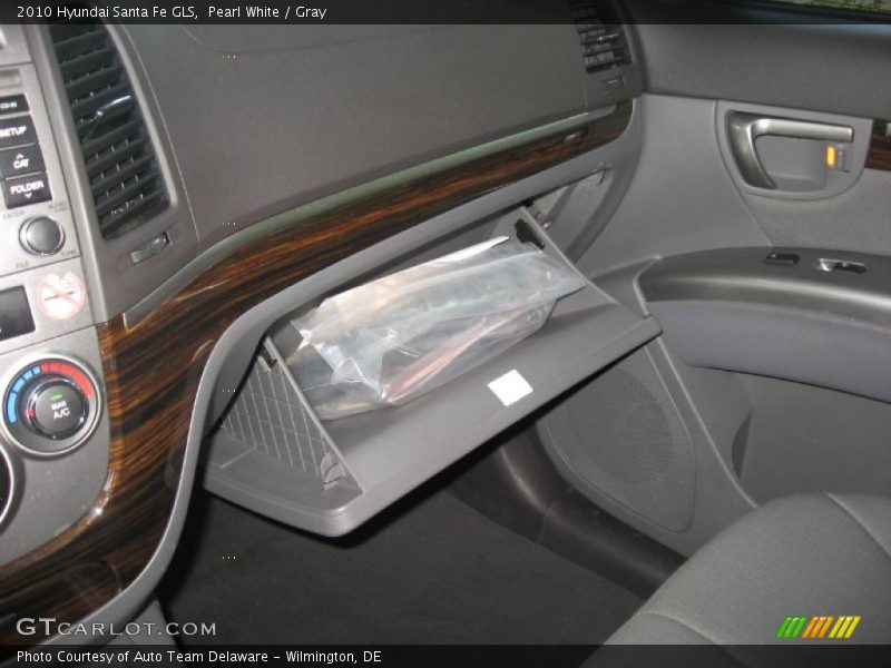 Pearl White / Gray 2010 Hyundai Santa Fe GLS