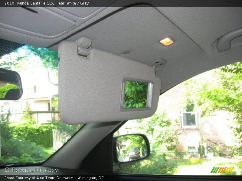 Pearl White / Gray 2010 Hyundai Santa Fe GLS