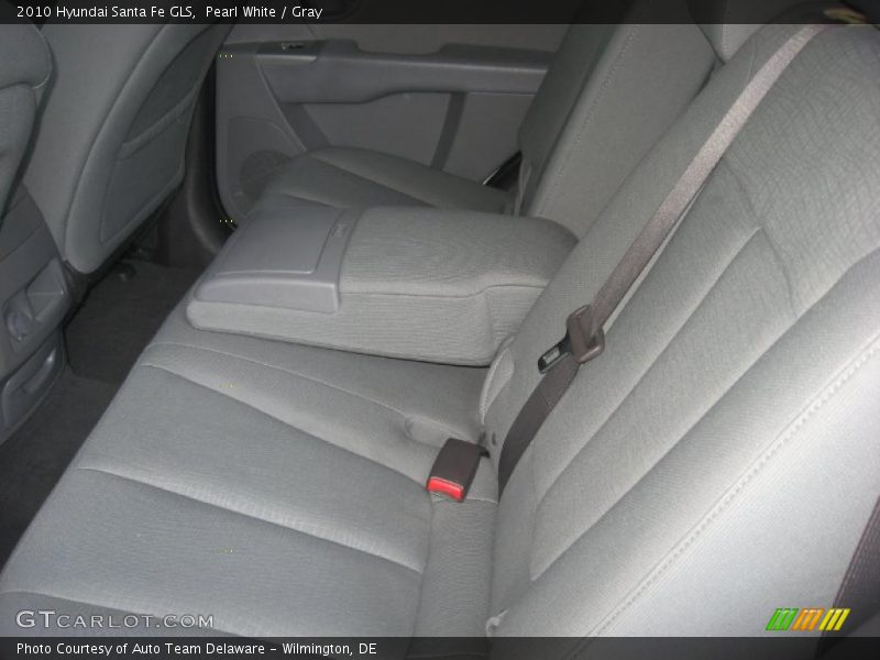 Pearl White / Gray 2010 Hyundai Santa Fe GLS