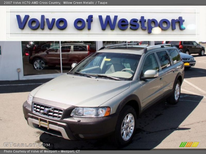 Willow Green Metallic / Taupe 2007 Volvo XC70 AWD Cross Country