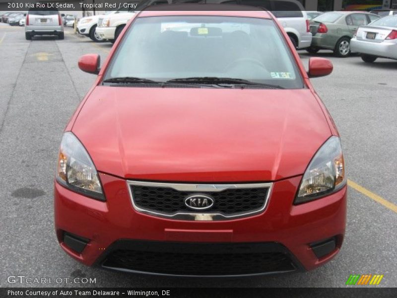 Tropical Red / Gray 2010 Kia Rio LX Sedan