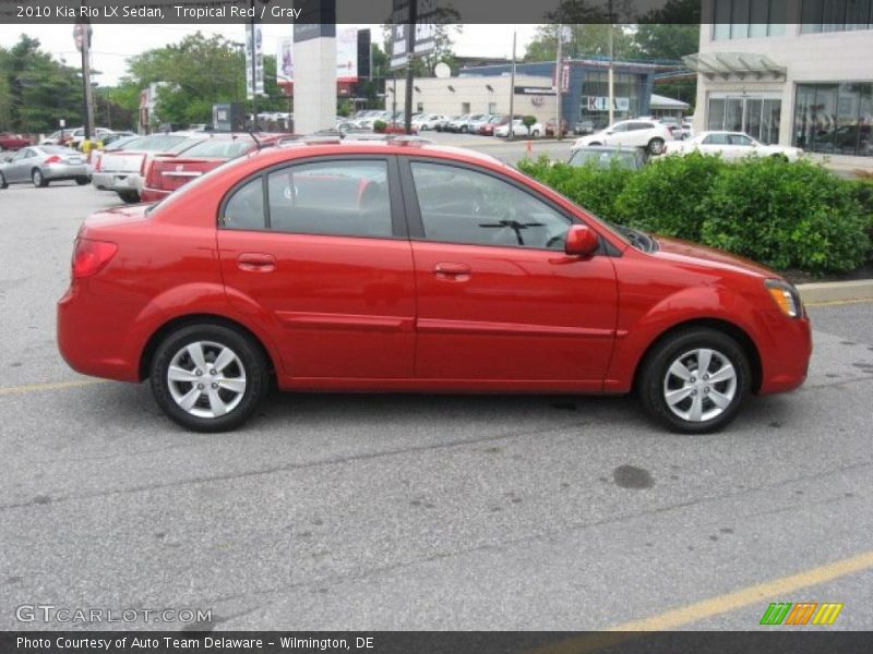 Tropical Red / Gray 2010 Kia Rio LX Sedan