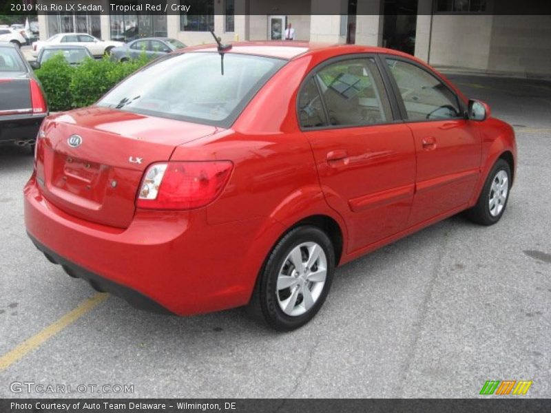 Tropical Red / Gray 2010 Kia Rio LX Sedan