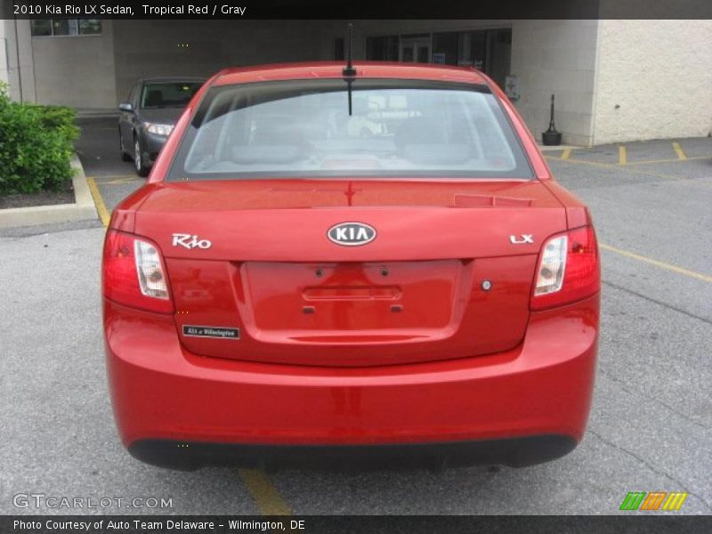 Tropical Red / Gray 2010 Kia Rio LX Sedan