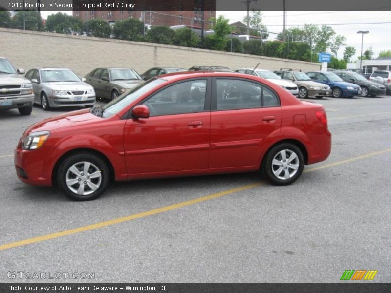 Tropical Red / Gray 2010 Kia Rio LX Sedan