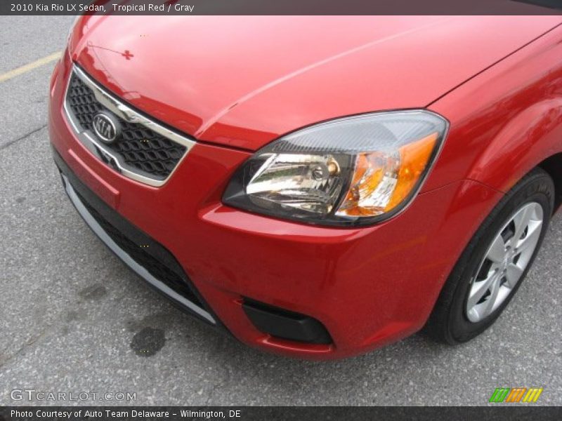 Tropical Red / Gray 2010 Kia Rio LX Sedan