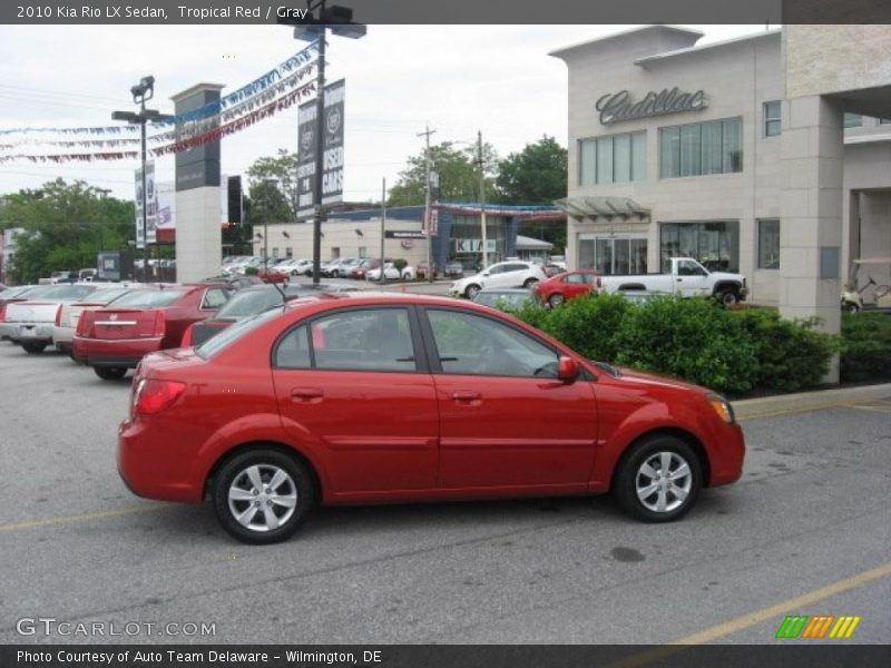 Tropical Red / Gray 2010 Kia Rio LX Sedan