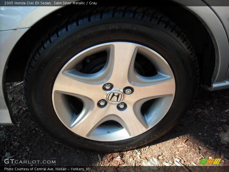 Satin Silver Metallic / Gray 2005 Honda Civic EX Sedan