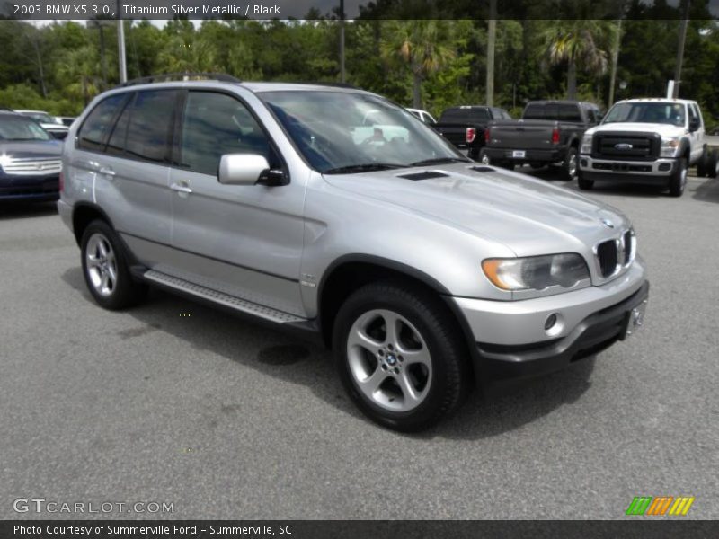 Titanium Silver Metallic / Black 2003 BMW X5 3.0i